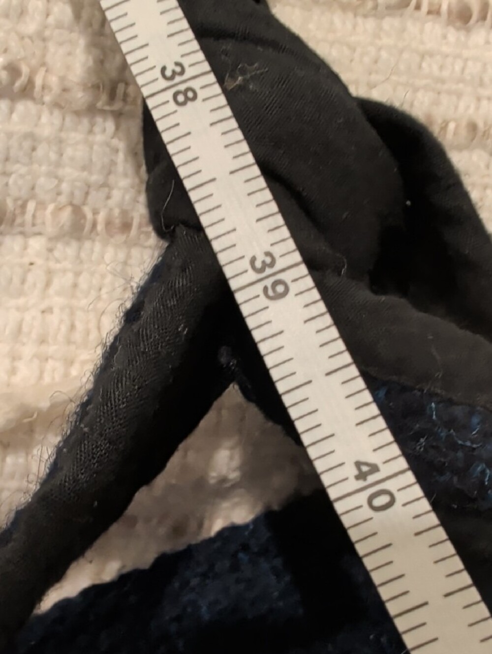 Handcrafted Boho Hippi Navy Gray Crossbody Bag with Embroidered Leaf Accents - Picture 11 of 11